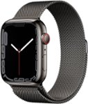 Front Zoom. Apple Watch Series 7 (GPS + Cellular) 45mm Graphite Stainless Steel Case with Graphite Milanese Loop - Graphite (AT&T).