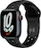 Front. Apple - Apple Watch Nike Series 7 (GPS + Cellular) 41mm Midnight Aluminum Case with Anthracite/Black Nike Sport Band.