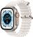 Front. Apple - Apple Watch Ultra (GPS + Cellular) 49mm Titanium Case with White Ocean Band - Titanium.