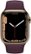 Alt View Zoom 11. Apple Watch Series 7 (GPS + Cellular) 41mm Gold Stainless Steel Case with Dark Cherry Sport Band - Gold (AT&T).