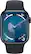 Angle. Apple - Apple Watch Series 9 (GPS + Cellular) 41mm Midnight Aluminum Case with Midnight Sport Band with Blood Oxygen - S/M - Midnight.