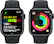 Alt View 17. Apple - Apple Watch Series 9 (GPS + Cellular) 41mm Midnight Aluminum Case with Midnight Sport Band with Blood Oxygen - S/M - Midnight.