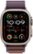 Angle Zoom. Apple Watch Ultra 2 (GPS + Cellular) 49mm Titanium Case with Indigo Alpine Loop with Blood Oxygen - Large - Titanium (Verizon).