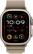 Angle. Apple - Apple Watch Ultra 2 (GPS + Cellular) 49mm Titanium Case with Olive Alpine Loop with Blood Oxygen - Small - Titanium.