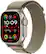 Front. Apple - Apple Watch Ultra 2 (GPS + Cellular) 49mm Titanium Case with Olive Alpine Loop with Blood Oxygen - Small - Titanium.