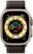Angle Zoom. Apple Watch Ultra (GPS + Cellular) 49mm Titanium Case with Black/Gray Trail Loop - M/L - Titanium (Verizon).