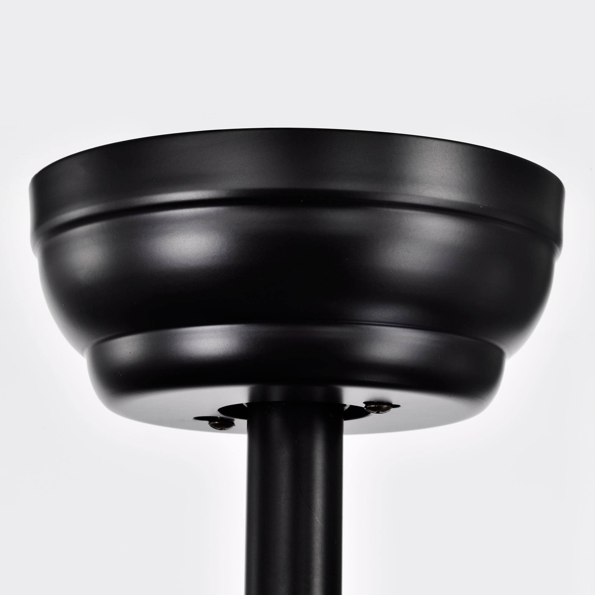 Alt View 9. Parrot Uncle - 20" Farmhouse Black Caged Ceiling Fan with Remote Control - Black.