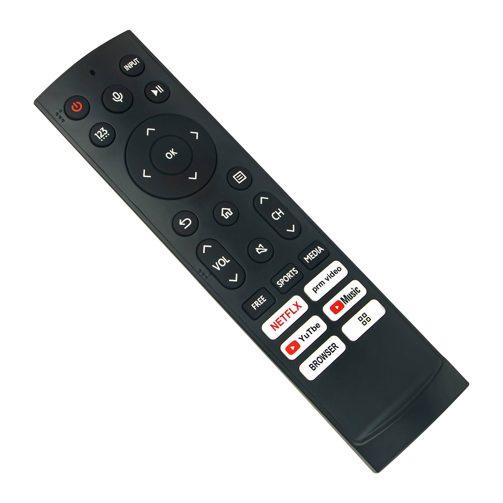 INPUT a 123 OK II < CH   VOL  MEDIA SPORTS video prm FREE Music a NETFLX YuTbe  BROWSER