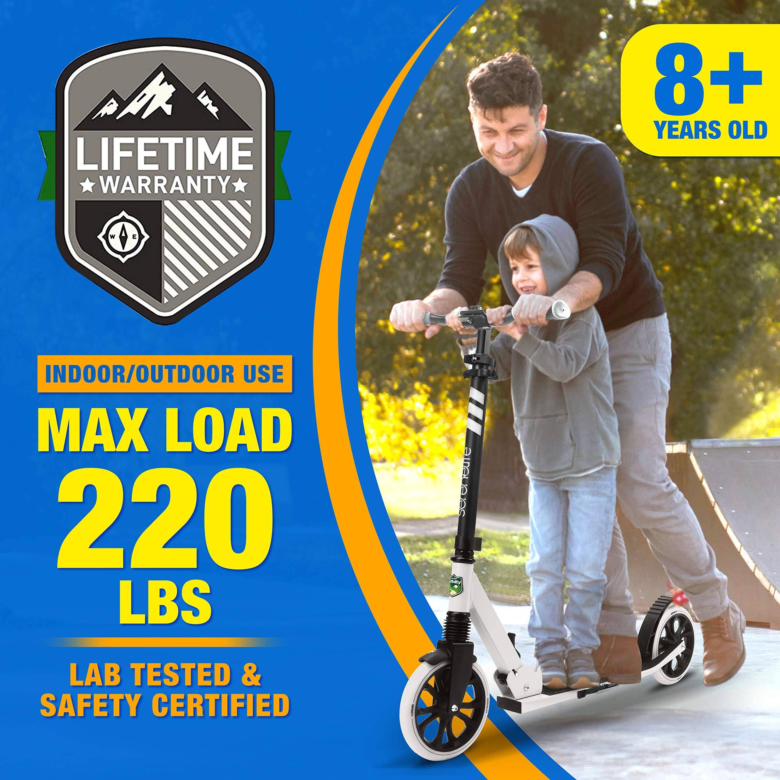 LIFETIME WARRANTY  
8+ YEARS OLD  
INDOOR/OUTDOOR USE  
MAX LOAD 220 LBS  
LAB TESTED & SAFETY CERTIFIED