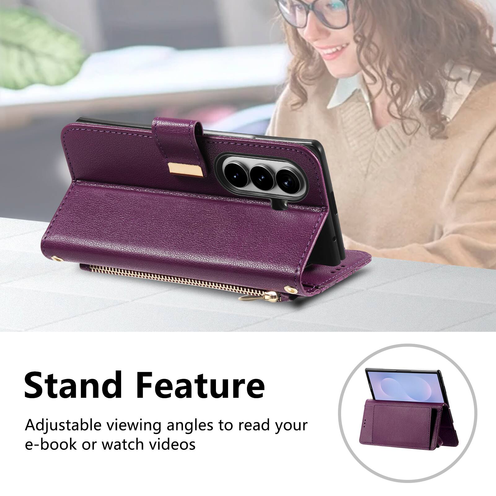 Stand Feature

Adjustable viewing angles to read your e-book or watch videos
