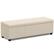 Front. Simpli Home - Avalon Extra Large Storage Ottoman Bench - Satin Cream.