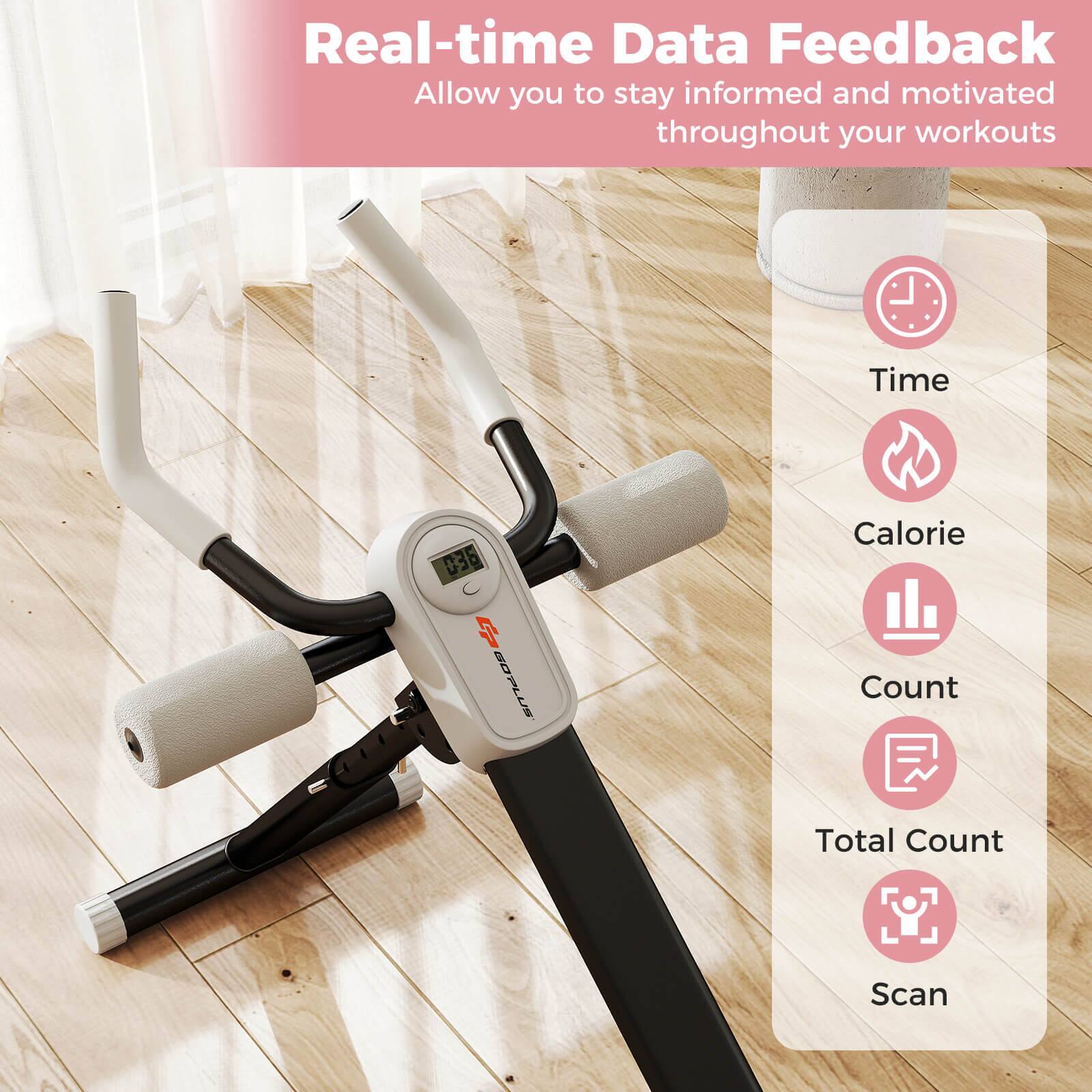 Real-time Data Feedback  
Allow you to stay informed and motivated throughout your workouts

- Time
- Calorie
- Count
- Total Count
- Scan