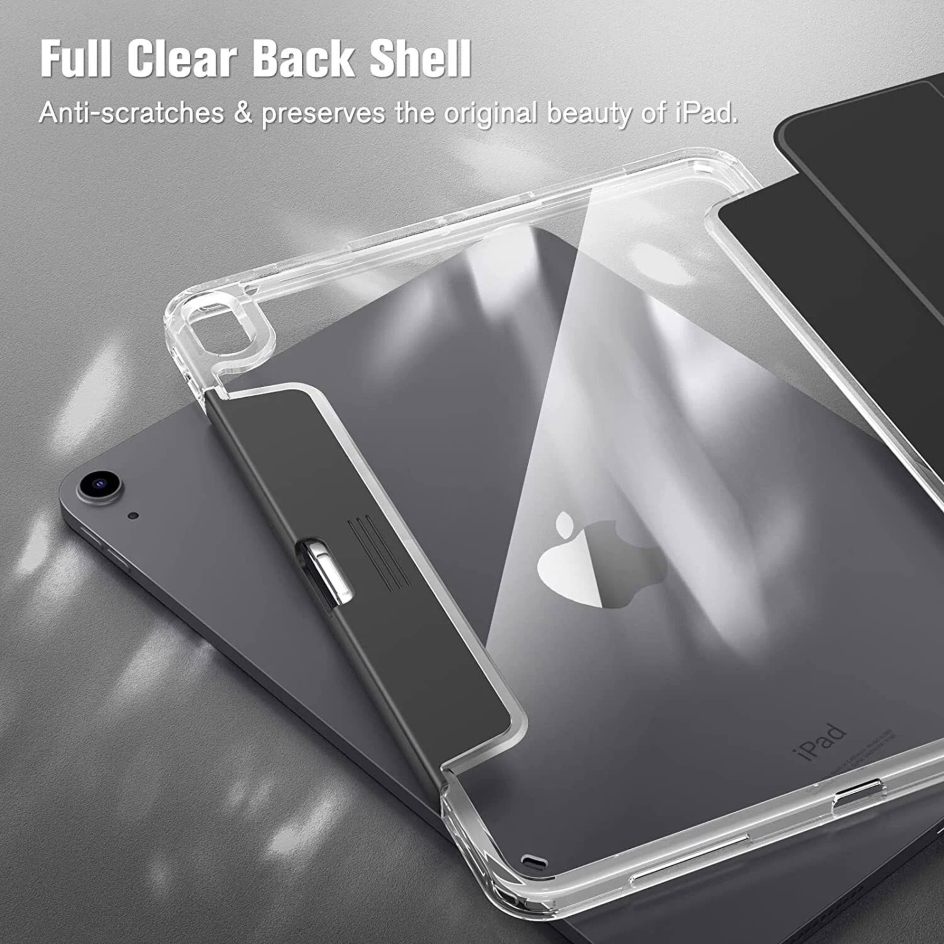 Full Clear Back Shell  
Anti-scratches & preserves the original beauty of iPad.