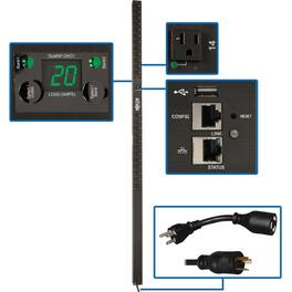 Tripp Lite - by Eaton PDU 1.9kW Single-Phase Switched PDU LX Platform Outlet Monitoring 120V Outlets (24 NEMA 5-15/20R) - Black