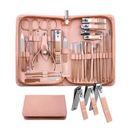 Beauty Hub Ecommerce - 30-Piece Professional Nail Care Set - Pink