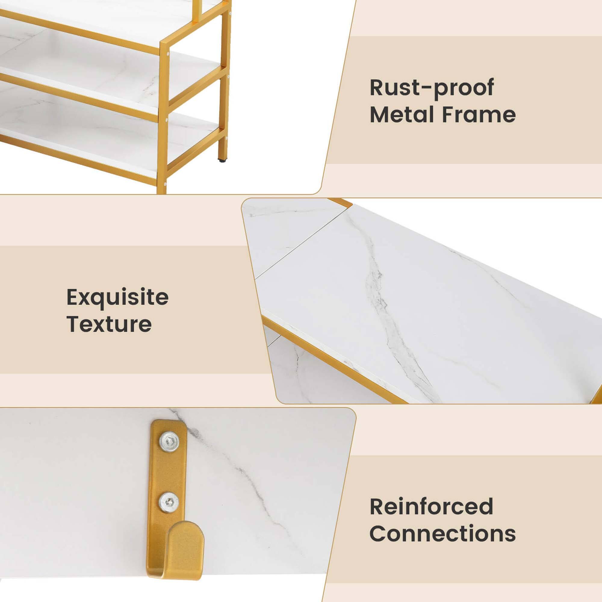 Rust-proof Metal Frame, Exquisite Texture, Reinforced Connections