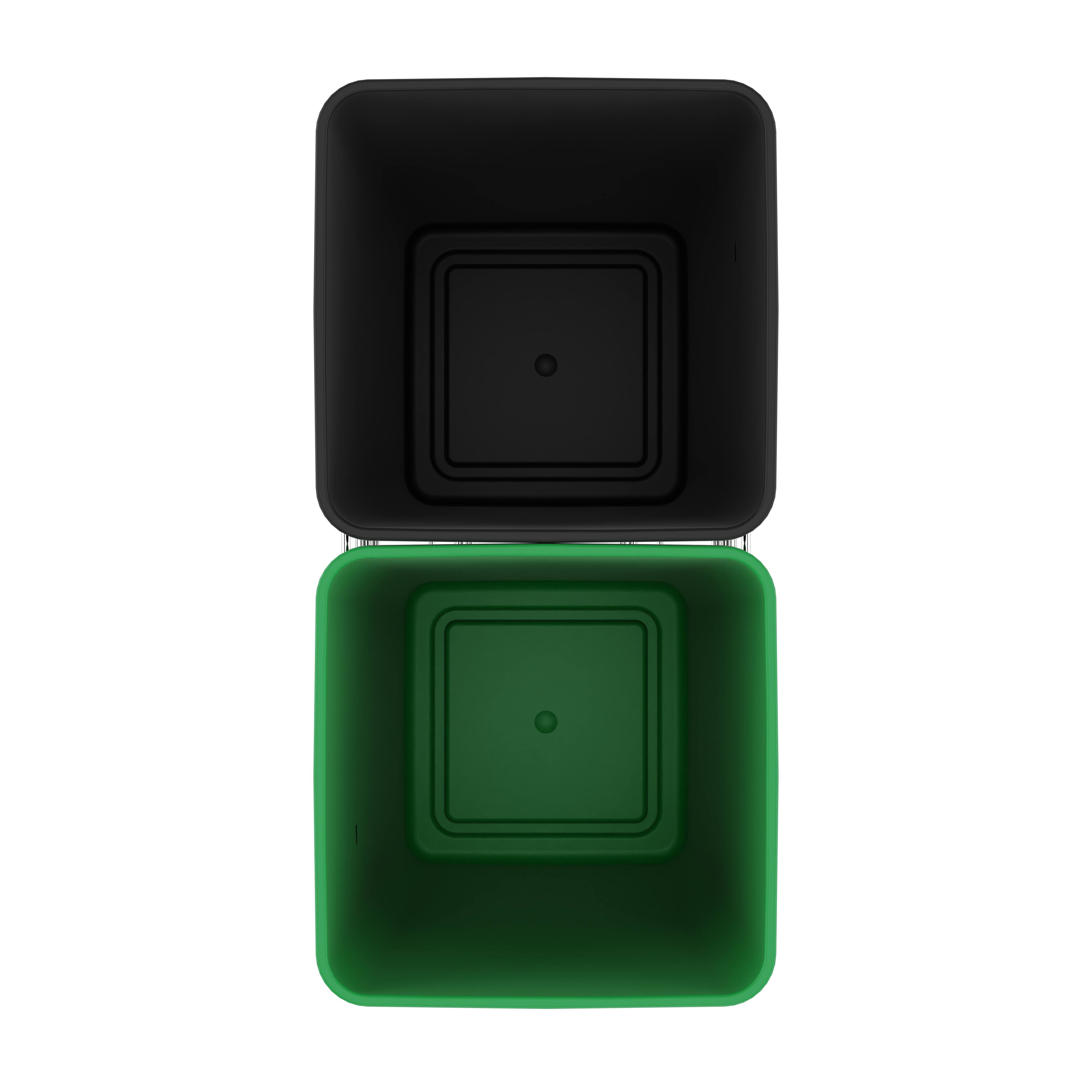 Alt View 8. Rev-A-Shelf - Rev-A-Shelf Double Pullout Trash Can 27 qt. for Kitchen, Green, RV-15KD-1918C-S - Green/Black.