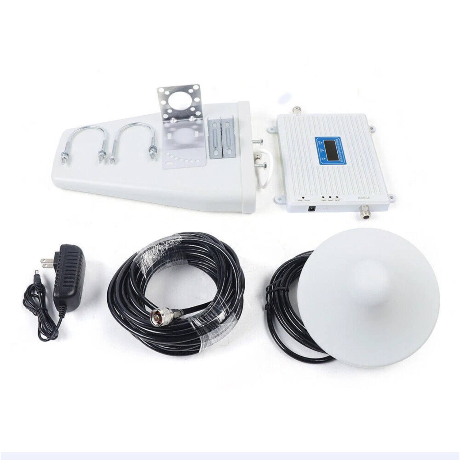 Front. Stock Preferred - Cell Phone Signal Booster 2G/3G/4G Tri-Band Amplifier Repeater 900/1800/2100MHz - White.
