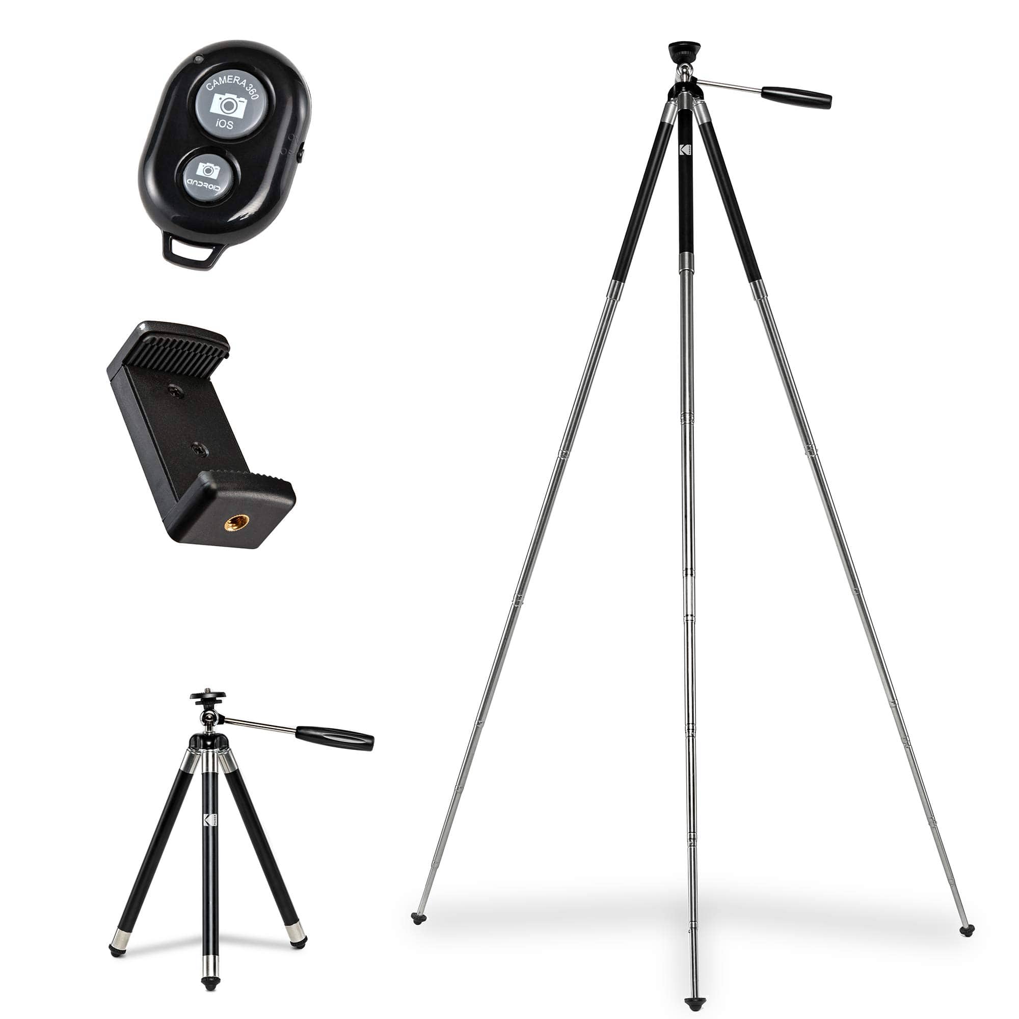 Kodak - PhotoGear 42? Tripod w/ Bluetooth Remote, 360° Ball Head & Case