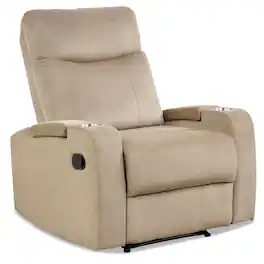 Kadyn - Recliner Chair, Reclining Chair,Lounge Chair,Recliner Chair Single Sofa Lounger with Arm Storage and Cup Holder - Brown