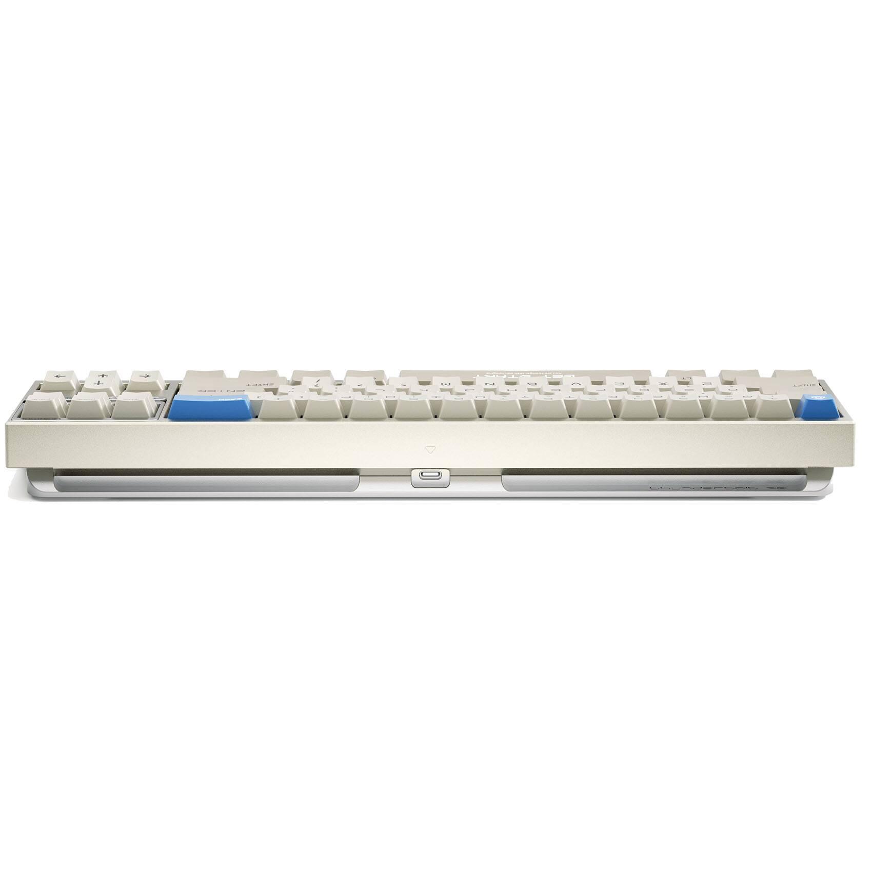 Back. Uniqmag - Uniqmag UQ71 High Precision Magnetic Switch Springless RGB TKL Gaming Keyboard for PC, MAC - Retro White - White.