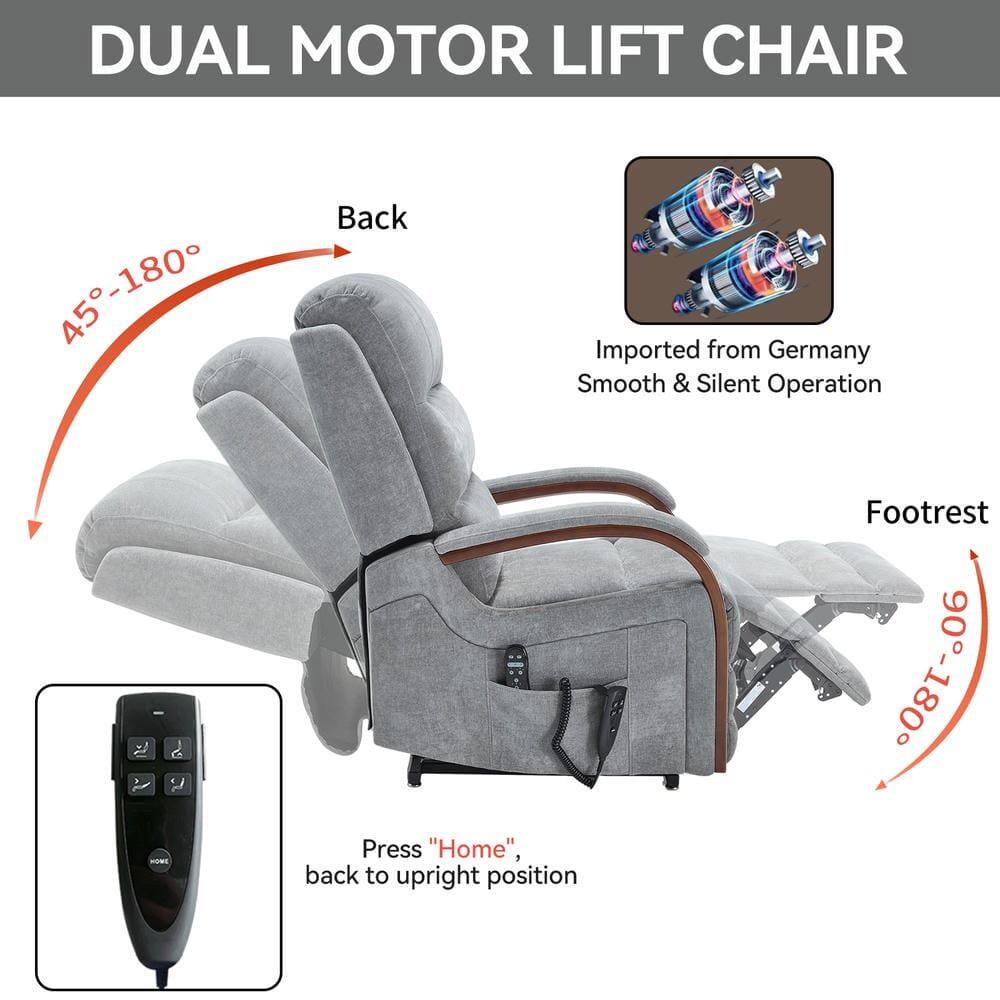 DUAL MOTOR LIFT CHAIR

- Back: 45°-180°
- Footrest: 0°-81°-06'

Imported from Germany
Smooth & Silent Operation

Press "Home", back to upright position
