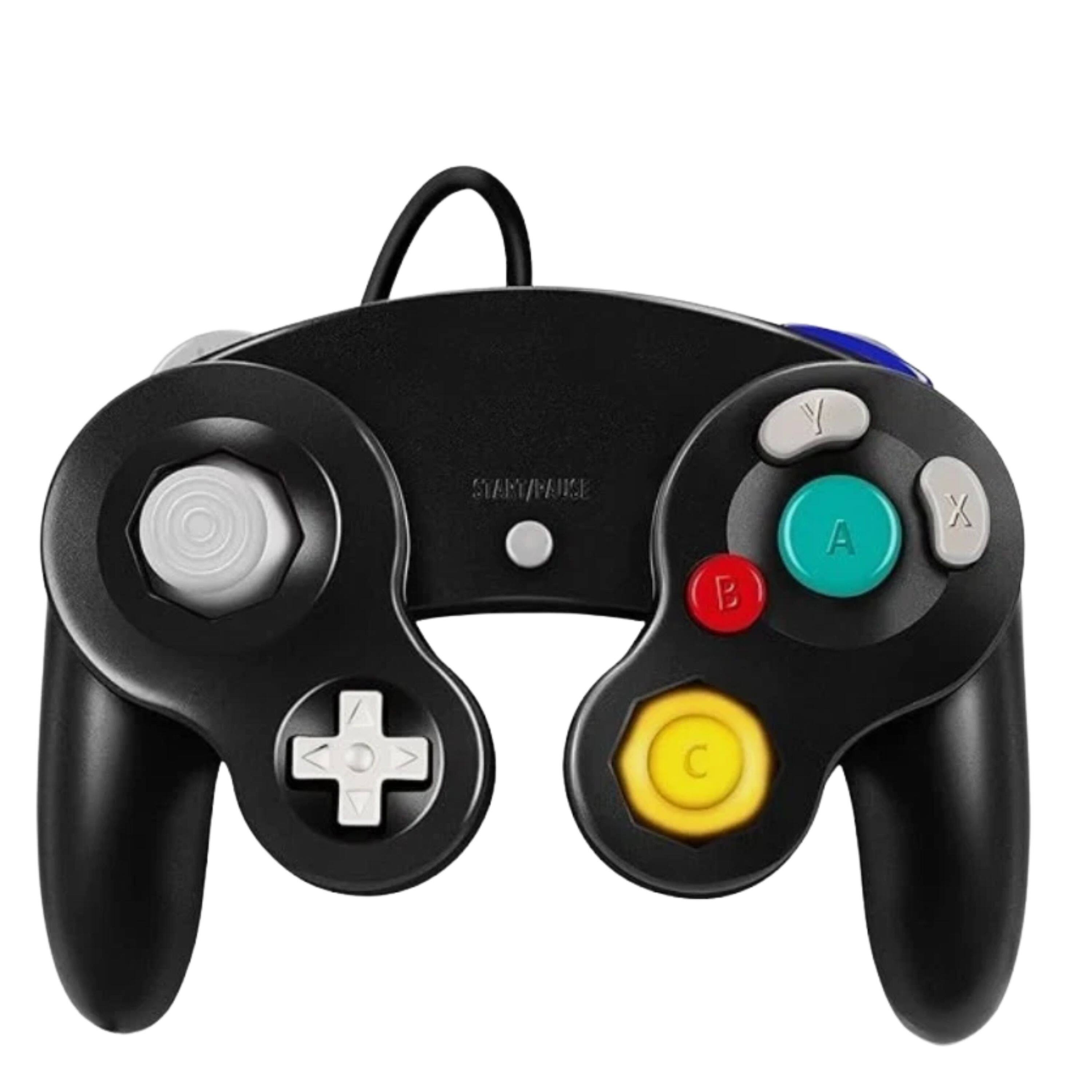 Angle. Kitcheniva - Wired NGC Controller Gamepad For Nintendo GameCube GC Wii U Console Black - Black.
