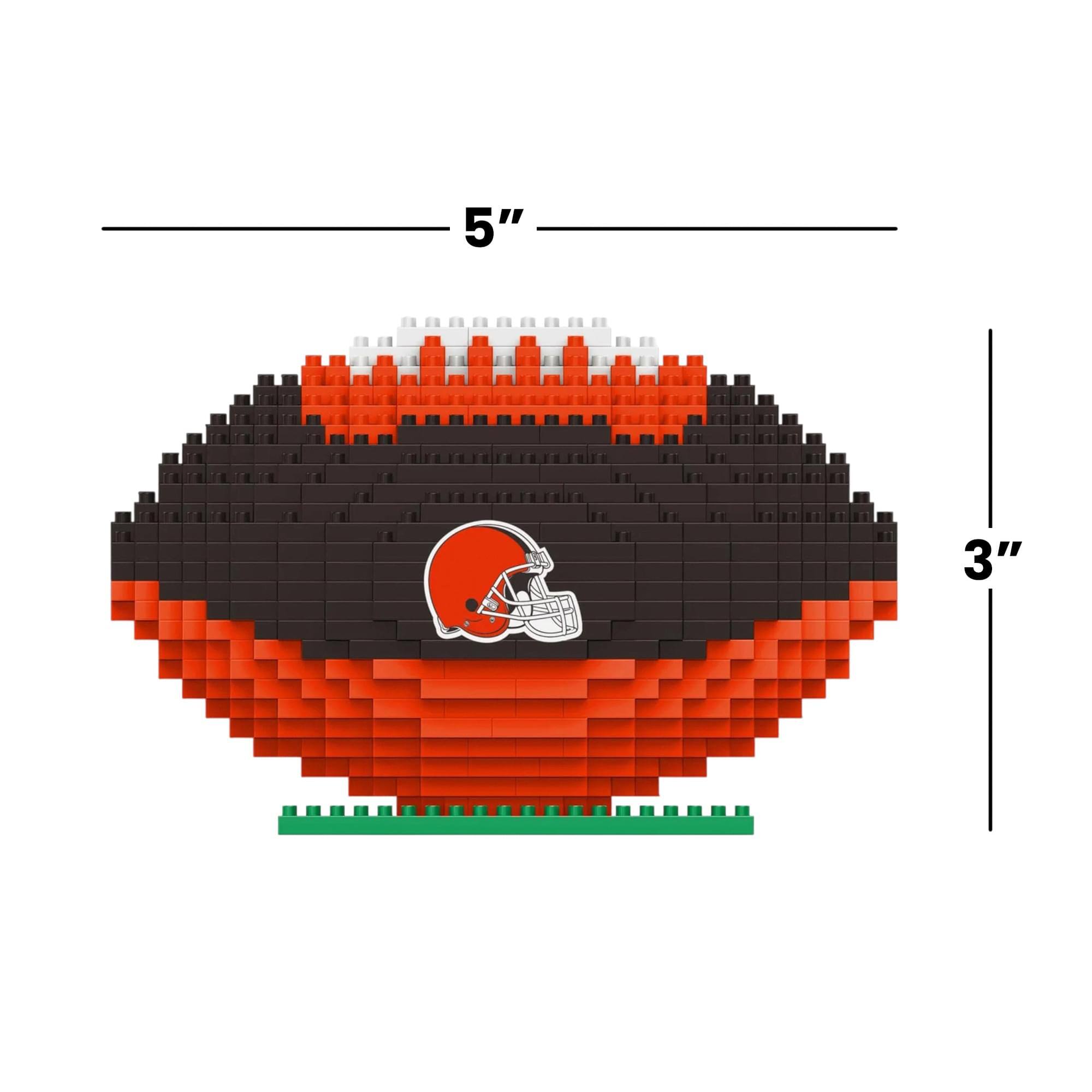 Alt View 4. Forever Collectibles - Cleveland Browns NFL BRXLZ Football 704-Piece Building Block Set - Brown.