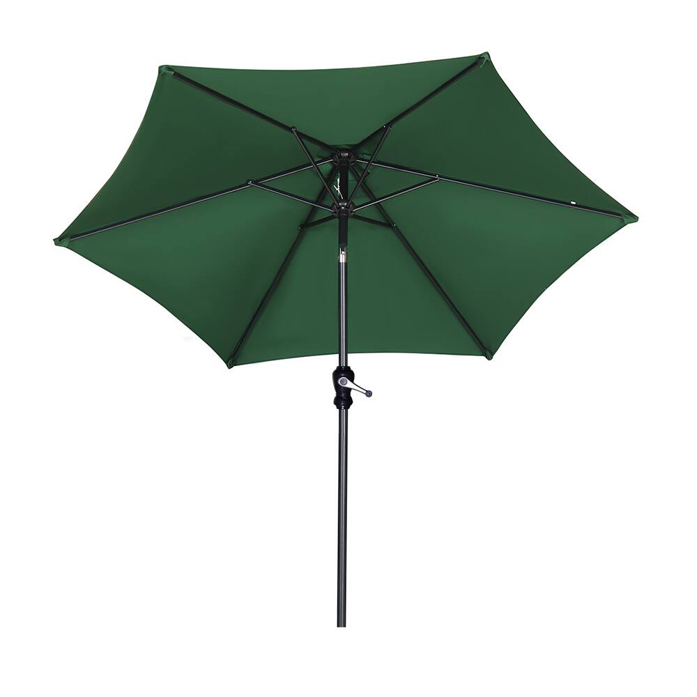 Back. Ainfox - Ainfox 7.5ft Patio Umbrella Without Lights - Green.