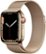Front Zoom. Apple Watch Series 7 (GPS + Cellular) 41mm Gold Stainless Steel Case with Gold Milanese Loop - Gold (Verizon).