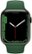 Alt View Zoom 11. Apple Watch Series 7 (GPS + Cellular) 45mm Green Aluminum Case with Clover Sport Band - Green (Verizon).