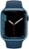 Alt View Zoom 11. Apple Watch Series 7 (GPS + Cellular) 45mm Blue Aluminum Case with Abyss Blue Sport Band - Blue (Verizon).