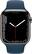 Alt View 11. Apple - Apple Watch Series 7 (GPS + Cellular) 45mm Graphite Stainless Steel Case with Abyss Blue Sport Band - Graphite.