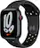 Front. Apple - Apple Watch Nike Series 7 (GPS + Cellular) 45mm Midnight Aluminum Case with Anthracite/Black Nike Sport Band - Midnight.