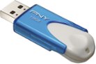 PNY - Attaché 4 128GB USB 2.0 Flash Drive - Blue/White - Larger Front