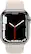 Alt View 11. Apple - Apple Watch Series 7 (GPS + Cellular) 41mm Silver Stainless Steel Case with Starlight Sport Band - Silver.