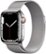 Front Zoom. Apple Watch Series 7 (GPS + Cellular) 41mm Silver Stainless Steel Case with Silver Milanese Loop - Silver (Verizon).