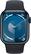 Angle. Apple - Apple Watch Series 9 (GPS + Cellular) 41mm Midnight Aluminum Case with Midnight Sport Band with Blood Oxygen - M/L - Midnight.