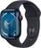 Front. Apple - Apple Watch Series 9 (GPS + Cellular) 41mm Midnight Aluminum Case with Midnight Sport Band with Blood Oxygen - M/L - Midnight.