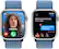 Alt View 15. Apple - Apple Watch Series 9 (GPS + Cellular) 41mm Silver Aluminum Case with Winter Blue Sport Loop with Blood Oxygen - Silver.