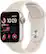 Front. Apple - Apple Watch SE 2nd Generation (GPS) 40mm Aluminum Case with Starlight Sport Band - M/L - Starlight.