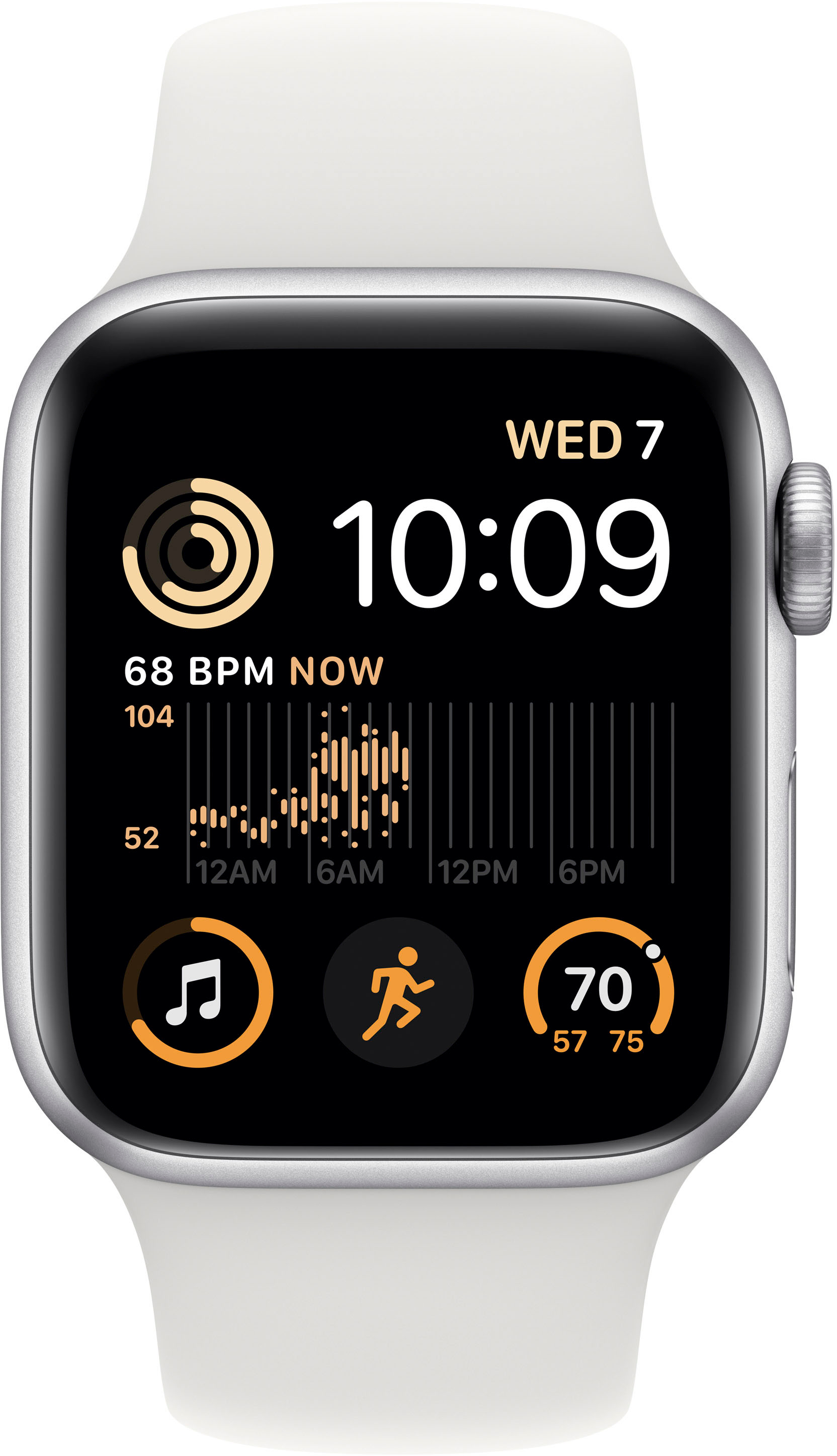 Apple Watch SE (2nd Gen) [GPS 44mm] Smart Watch w/Midnight Aluminum Case &  Midnight Sport Band - S/M. Fitness & Sleep Tracker, Crash Detection, Heart
