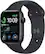 Front. Apple - Apple Watch SE 2nd Generation (GPS) 44mm Aluminum Case with Midnight Sport Band - M/L - Midnight.