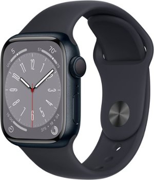 Apple Watch Series 8 (GPS) 41mm Aluminum Case with Midnight Sport Band - S/M - Midnight