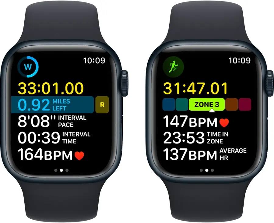 Apple Watch Series 8 (GPS) 41mm Aluminum Case with Midnight Sport Band ...