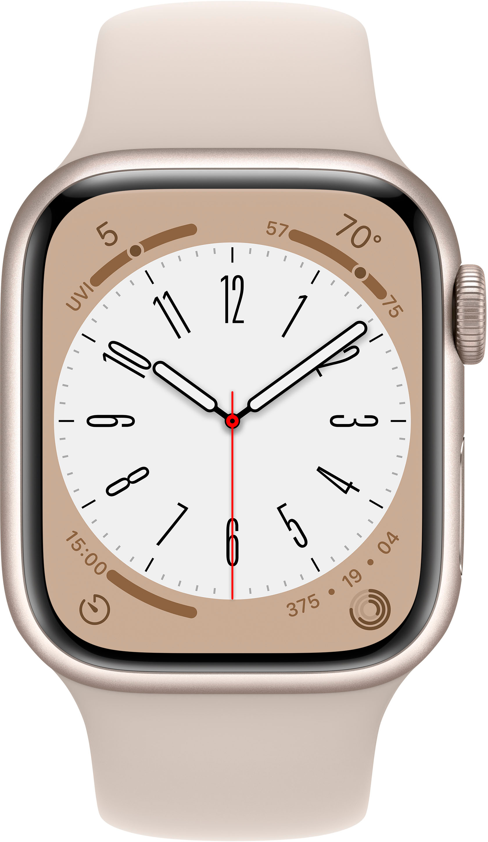 Best Buy: Apple Watch Series 8 (GPS) 41mm Aluminum Case with Starlight  Sport Band S/M Starlight MNU93LL/A