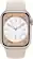 Angle. Apple - Apple Watch Series 8 (GPS) 41mm Aluminum Case with Starlight Sport Band - S/M - Starlight.
