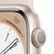 Left. Apple - Apple Watch Series 8 (GPS) 41mm Aluminum Case with Starlight Sport Band - S/M - Starlight.