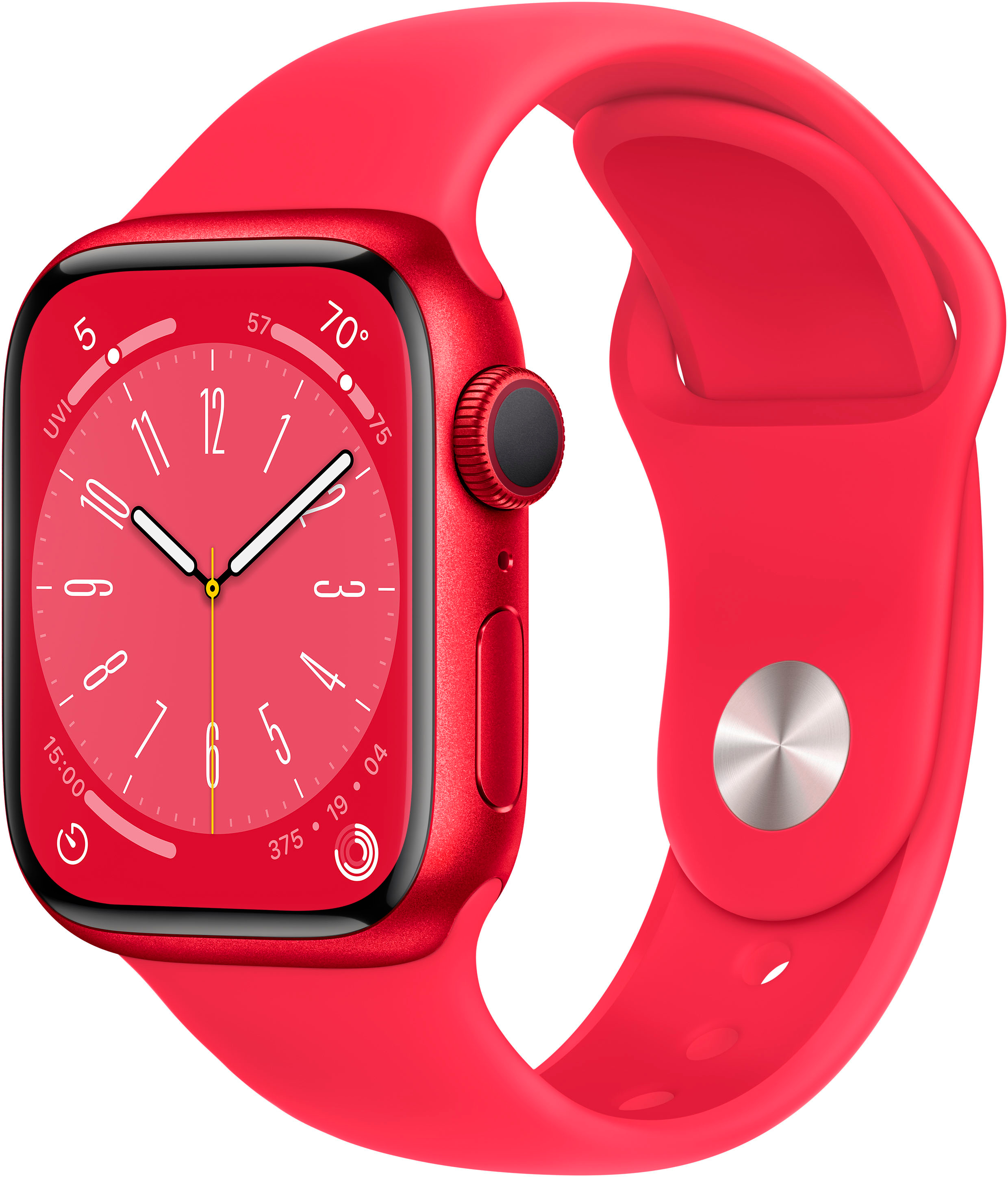Grondig tweeling Doorbraak Apple Watch Series 8 (GPS) 41mm Aluminum Case with (PRODUCT)RED Sport Band S /M (PRODUCT)RED MNUG3LL/A - Best Buy