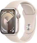 Apple Watch Series 9 (GPS) 41mm Starlight Aluminum Case with Starlight Sport Band with Blood Oxygen - S/M - Starlight - (2023)